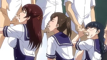 Kinky hentai-orgie met schoolmeisjes